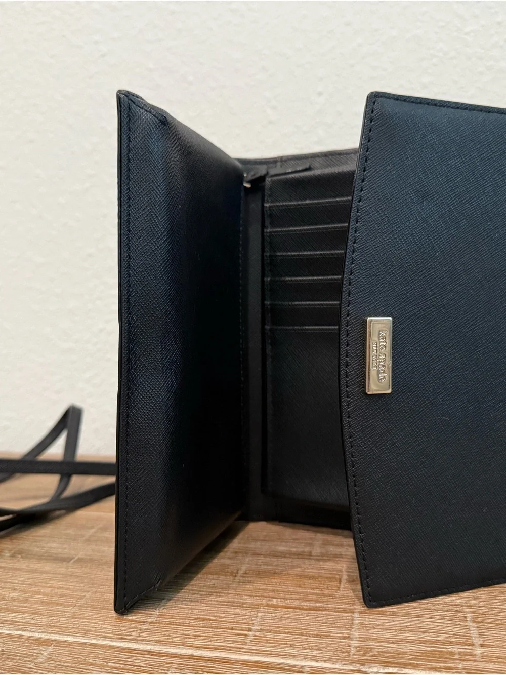 Kate Spade Black Crossbody Wallet with Card Slots